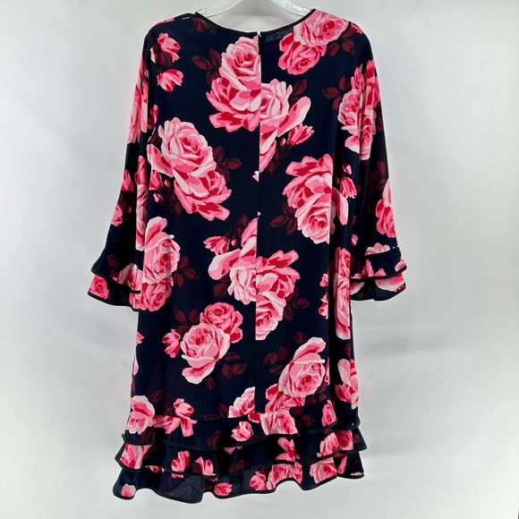 Kate Spade Black and Pink Floral Mini Dress - Picture 6 of 8